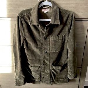 Jcrew Wallace & Barnes Corduroy Olive Chore Coat